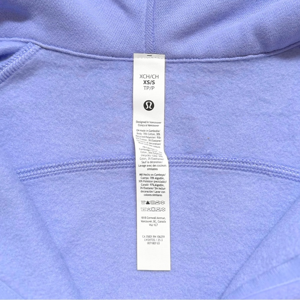 VERY RARE NWT Lululemon Scuba Oversized Half-Zip Hoodie – Dusty Lilac – XS/S - Picture 6 of 11